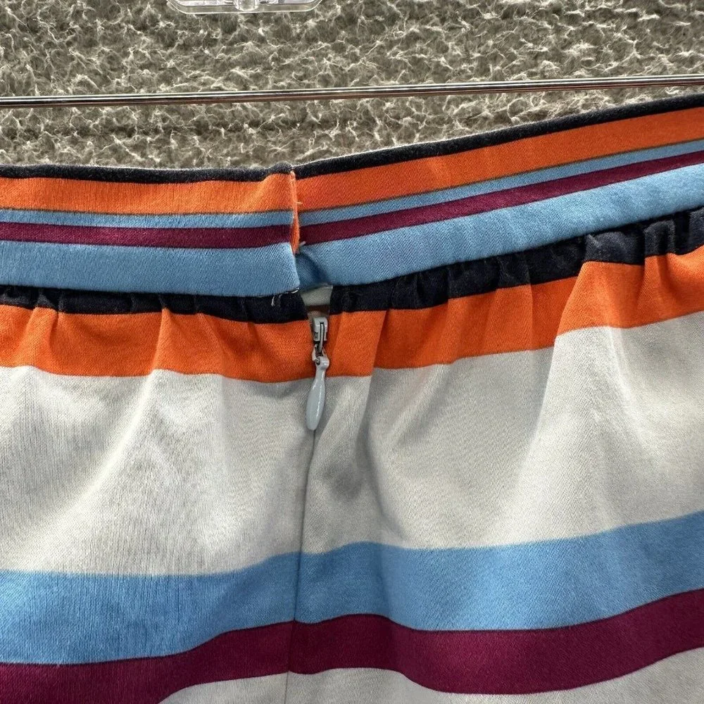 J. Crew Skirt Women's‎ 2 Multi Colored Striped Pocket Tube Skirt Ladies 2